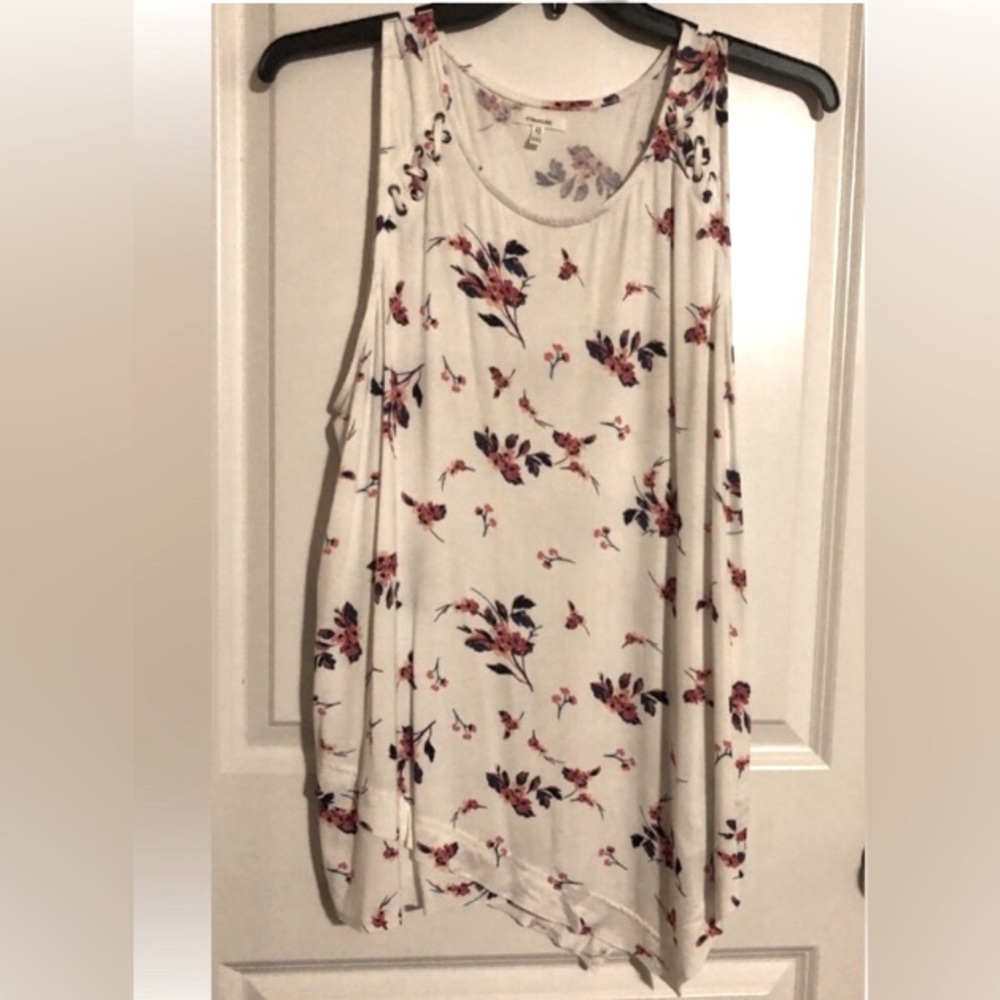 Maurices XXL Womens Dress Tank Top Pink And Blue Floral